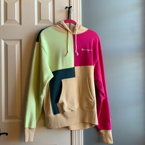 Champion UO Exclusive Colorblock Hoodie Reverse Weave